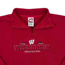 Load image into Gallery viewer, Vintage Cadre NCAA WISCONSIN BADGERS Embroidered College 1/4 Zip Sweatshirt