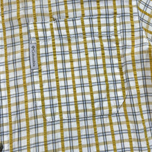 Load image into Gallery viewer, COLUMBIA SPORTSWEAR "XCO" Textured Plaid Check Short Sleeve Cotton Shirt