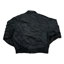 Load image into Gallery viewer, Vintage 90's FLUID INTERNATIONAL Genuine Real Black Leather Biker Bomber Jacket