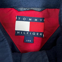 Load image into Gallery viewer, Vintage TOMMY HILFIGER Classic Embroidered Logo Spellout Down Feather Fill Padded Puffer Jacket Coat