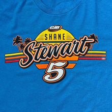 Load image into Gallery viewer, Shane Stewart "CJB Motorsports" Sprint Car Racing Spellout Graphic Blue T-Shirt