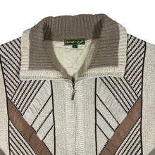 Load image into Gallery viewer, Vintage CHRISTOPHER KNIGHT Grandad Patterned Lightly Padded Zip Sweater Jumper