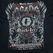 Load image into Gallery viewer, Liquid Blue (2009) AC/DC "Black Ice" Graphic Spellout Hard Rock Music Band T-Shirt