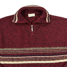 Load image into Gallery viewer, Vintage MEN'S CLASSIC Striped Knit 1/4 Zip Pullover Sweater Jumper