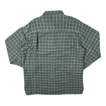 Load image into Gallery viewer, Vintage Columbia Sportswear Green Check Long Sleeve Cotton Rayon Flannel Shirt