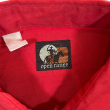 Load image into Gallery viewer, Vintage 90's Open Range Cowboy Western Red Popper Short Sleeve Shirt