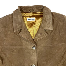 Load image into Gallery viewer, Vintage 90's WOODLANDS Made In England Brown Tan Genuine Real Suede Leather Button Jacket