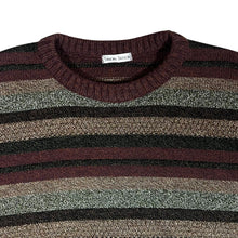 Load image into Gallery viewer, Vintage SIMON TAYLOR Multi Striped Acrylic Wool Knit Sweater Jumper