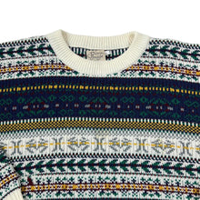 Load image into Gallery viewer, Vintage 90’s SHARP IMAGE Grandad Crazy Patterned Acrylic Knit Sweater Jumper