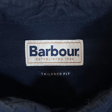 Load image into Gallery viewer, Barbour "Tailored Fit" Classic Navy Blue Mini Logo Long Sleeve Button-Up Cotton Shirt