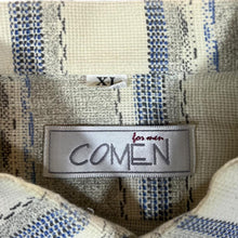 Load image into Gallery viewer, Vintage COMEN Patterned Striped Long Sleeve Button-Up Flannel Shirt