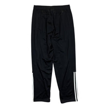 Load image into Gallery viewer, ADIDAS Classic Three Stripe Mini Logo Black Straight Cuff Tracksuit Bottoms
