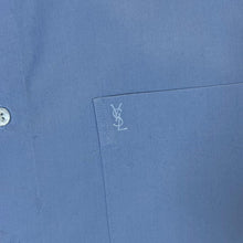 Load image into Gallery viewer, Early 00's YVES SAINT LAURENT YSL Classic Blue Pocket Logo Short Sleeve Shirt