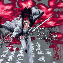 Load image into Gallery viewer, Early 00's Hundred Continent Manga Anime Y2K Samurai Graphic Grey Shirt