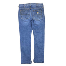 Load image into Gallery viewer, CARHARTT "Straight Fit" Made In Mexico Classic Blue Denim Jeans