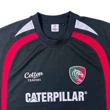 Load image into Gallery viewer, Cotton Traders Leicester Tigers Rugby Dark Grey Red Polyester Sports T-Shirt