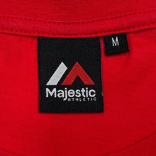 Load image into Gallery viewer, Majestic MLB Boston Red Sox Baseball Logo Spellout Graphic Red T-Shirt