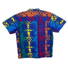 Load image into Gallery viewer, Vintage 90's B.S.R. Crazy Abstract Multi Coloured Short Sleeve Open Collar Cotton Shirt