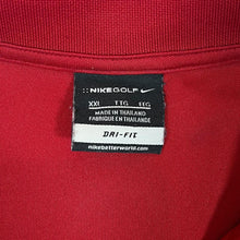 Load image into Gallery viewer, NIKE GOLF Dri-Fit Classic Embroidered Mini Swoosh Logo Red Short Sleeve Polo Shirt