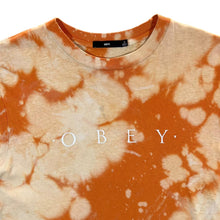Load image into Gallery viewer, OBEY Classic Skater Big Logo Spellout Graphic Orange Tie Dye T-Shirt