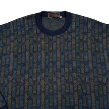 Load image into Gallery viewer, Vintage 90's JACQUES SIMENON ROMA Grandad Abstract Patterned Wool Knit Sweater Jumper