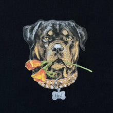 Load image into Gallery viewer, HUF Big Poppy Rottweiler Dog Skater Streetwear Graphic Black Short Sleeve T-Shirt
