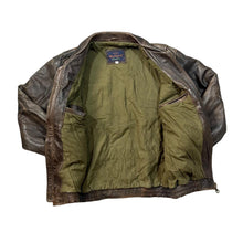 Load image into Gallery viewer, Vintage 90's MARTINELLI LEATHER Heavyweight Brown Genuine Real Leather Bomber Jacket