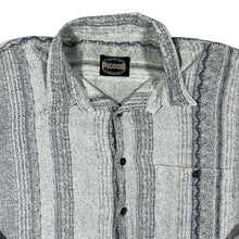 Load image into Gallery viewer, Vintage 90's Picdor Grey White Multi Striped Long Sleeve Shirt