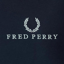 Load image into Gallery viewer, FRED PERRY Classic Embroidered Big Logo Spellout Black Crewneck Sweatshirt