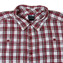 Load image into Gallery viewer, The North Face TNF Red Plaid Check Short Sleeve Cotton Polyester Shirt