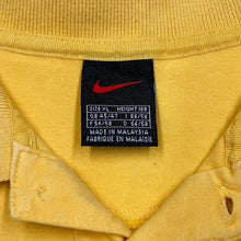 Load image into Gallery viewer, Vintage 90’s Nike Essential Embroidered Mini Swoosh Logo Yellow Polo Shirt Top