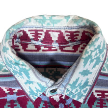 Load image into Gallery viewer, Vintage 90's Abstract Western Patterned Long Sleeve Flannel Shirt
