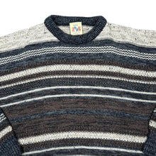 Load image into Gallery viewer, Vintage 90's INVICTA Grandad Striped Patterned Acrylic Knit Sweater Jumper