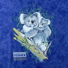 Load image into Gallery viewer, Vintage Aussie Themes Endangered Species Koala Bear Blue Tie Dye Cotton T-Shirt