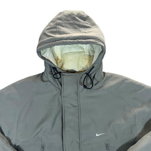 Load image into Gallery viewer, Early 00's NIKE Classic Grey Mini Logo Hooded Padded Puffer Jacket