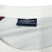 Load image into Gallery viewer, Early 00's UMBRO Classic Big Logo Spellout Colour Block Polyester Sports T-Shirt