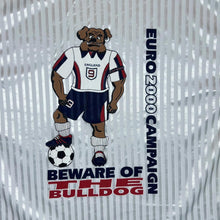 Load image into Gallery viewer, Vintage EURO 2000 CAMPAIGN "Beware Of The Dog" England Football Polyester T-Shirt