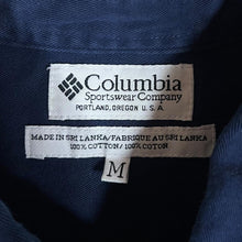 Load image into Gallery viewer, Vintage COLUMBIA Classic Navy Blue Cotton Long Sleeve Button-Up Shirt