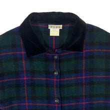 Load image into Gallery viewer, Vintage PLUS Tartan Plaid Check Acrylic Wool Velour Collared Button Jacket