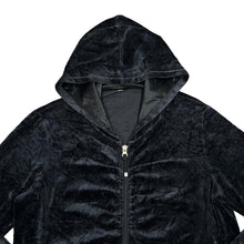 Load image into Gallery viewer, Early 00's Y2K Classic Basic Essential Velvet Velour Zip Hooded Tracksuit Top