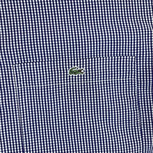 Load image into Gallery viewer, Vintage LACOSTE Mini Pocket Logo Blue White Check Long Sleeve Button-Up Shirt
