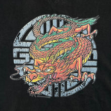 Load image into Gallery viewer, Early 00's Gothic Biker Tattoo Tribal Dragon Graphic Black T-Shirt