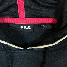 Load image into Gallery viewer, Early 00's FILA Classic Embroidered Mini Logo Black Pullover Hoodie