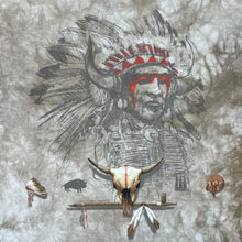 Load image into Gallery viewer, Vintage LIQUID BLUE (2001) Native American Graphic Beige Brown Tie Dye T-Shirt