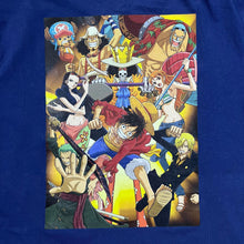 Load image into Gallery viewer, One Piece Anime Manga TV Show Character Spellout Blue Graphic T-Shirt