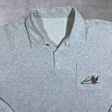 Load image into Gallery viewer, Vintage Embroidered Pheasant Bird Nature Grey Collared Sweatshirt