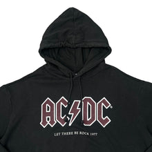 Load image into Gallery viewer, H&M x AC/DC "Let There Be Rock 1977" Classic Logo Spellout Hard Rock Band Music Pullover Hoodie