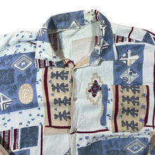Load image into Gallery viewer, Vintage 90's Crazy Abstract Aztec Patterned Long Sleeve Flannel Shirt