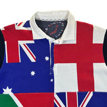 Load image into Gallery viewer, Early 00's COTTON TRADERS Rugby World Cup Flag Colour Block Rugby Polo Shirt