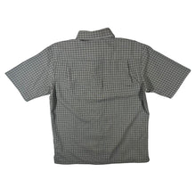 Load image into Gallery viewer, Columbia Sportswear Grey White Check Utility Outdoor Short Sleeve Shirt